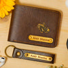 Personalized Men's Wallet & Keychain Combo