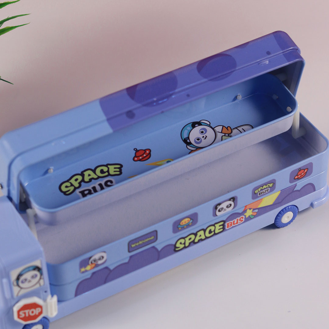 Personalized Space Bus Pencil Box