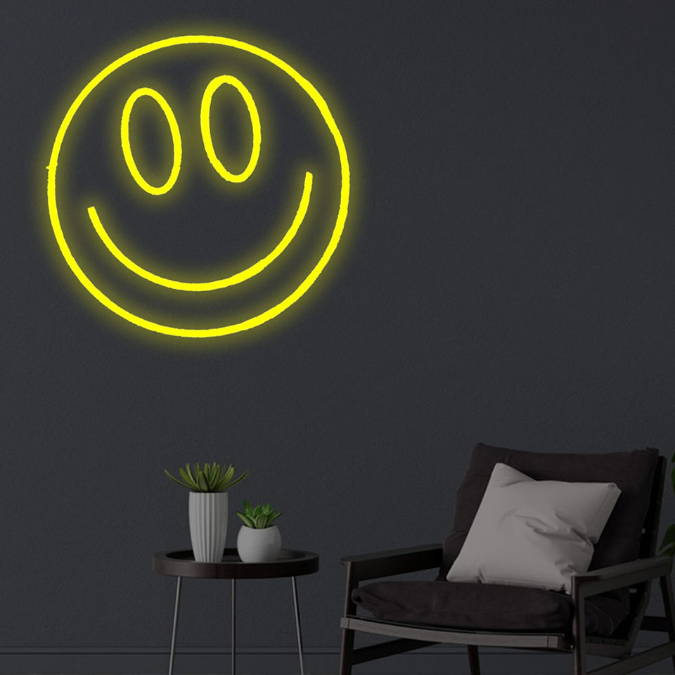 Smile Emoji Neon Sign Light