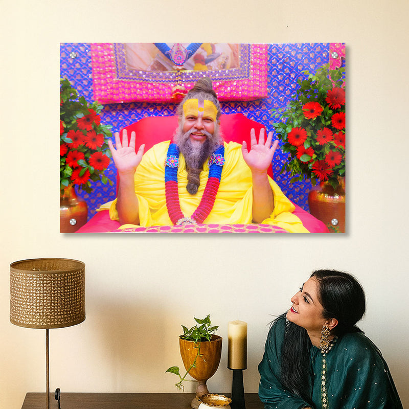 Premanand Maharaj Ji Acrylic Wall Frame – 24x36 Inch