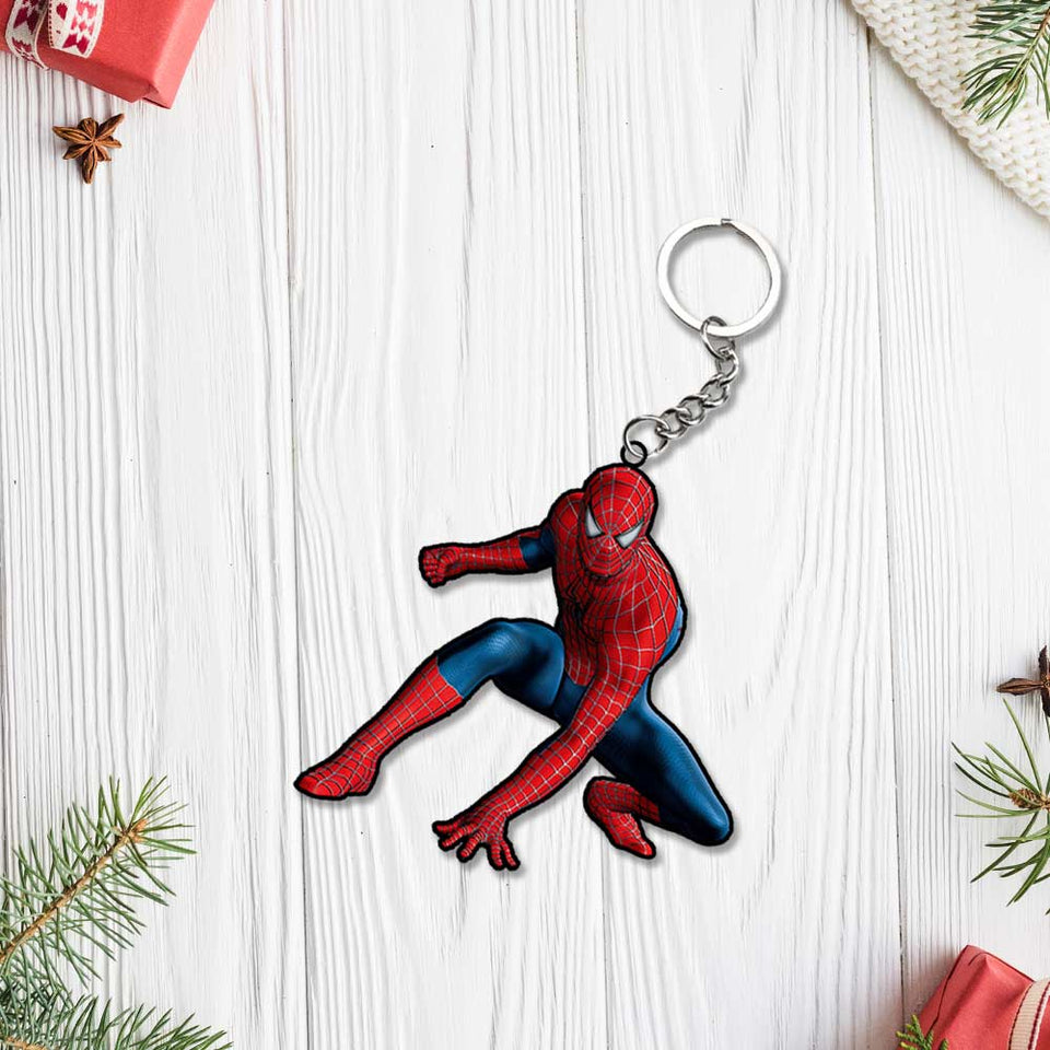 Spider-Man Cartoon Character Keychain Or Keyrings | Love Craft Gifts