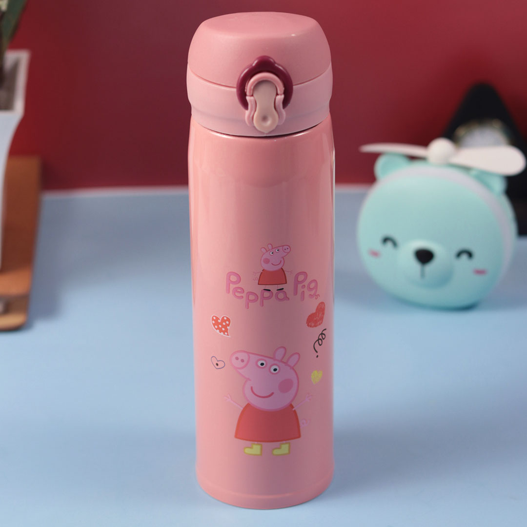 Personalized Pink Water Bottles for Kids -350 ML