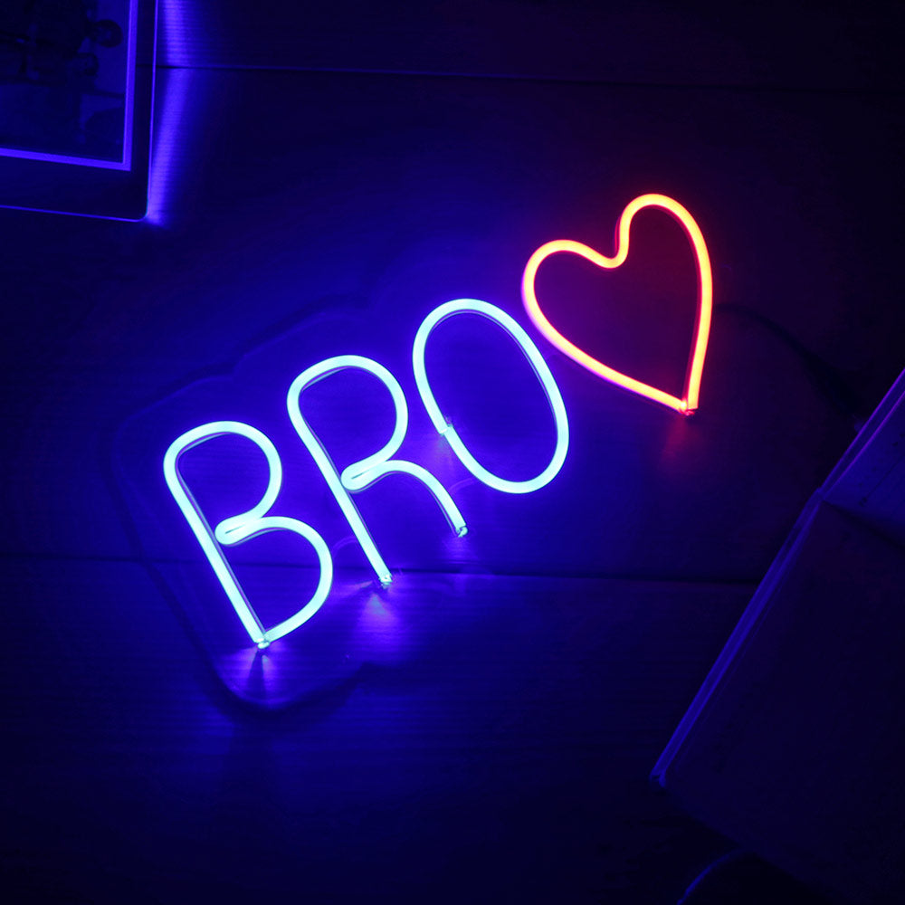 Bro Neon Light Frames - love craft gift