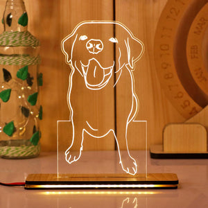 3D ACRYLIC LED TABLE LAMP IN DOG SHAPE WITH LED LIGHT