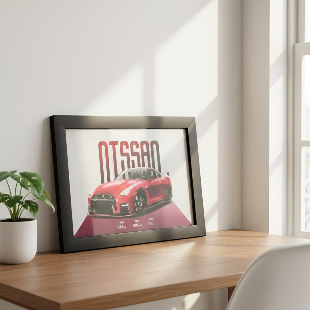 Nissan GT-R Car Art Frame – 8×12”