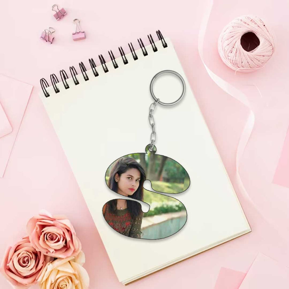 Moon Shape Photo Frame With Pen & keychain | Love Craft Gifts