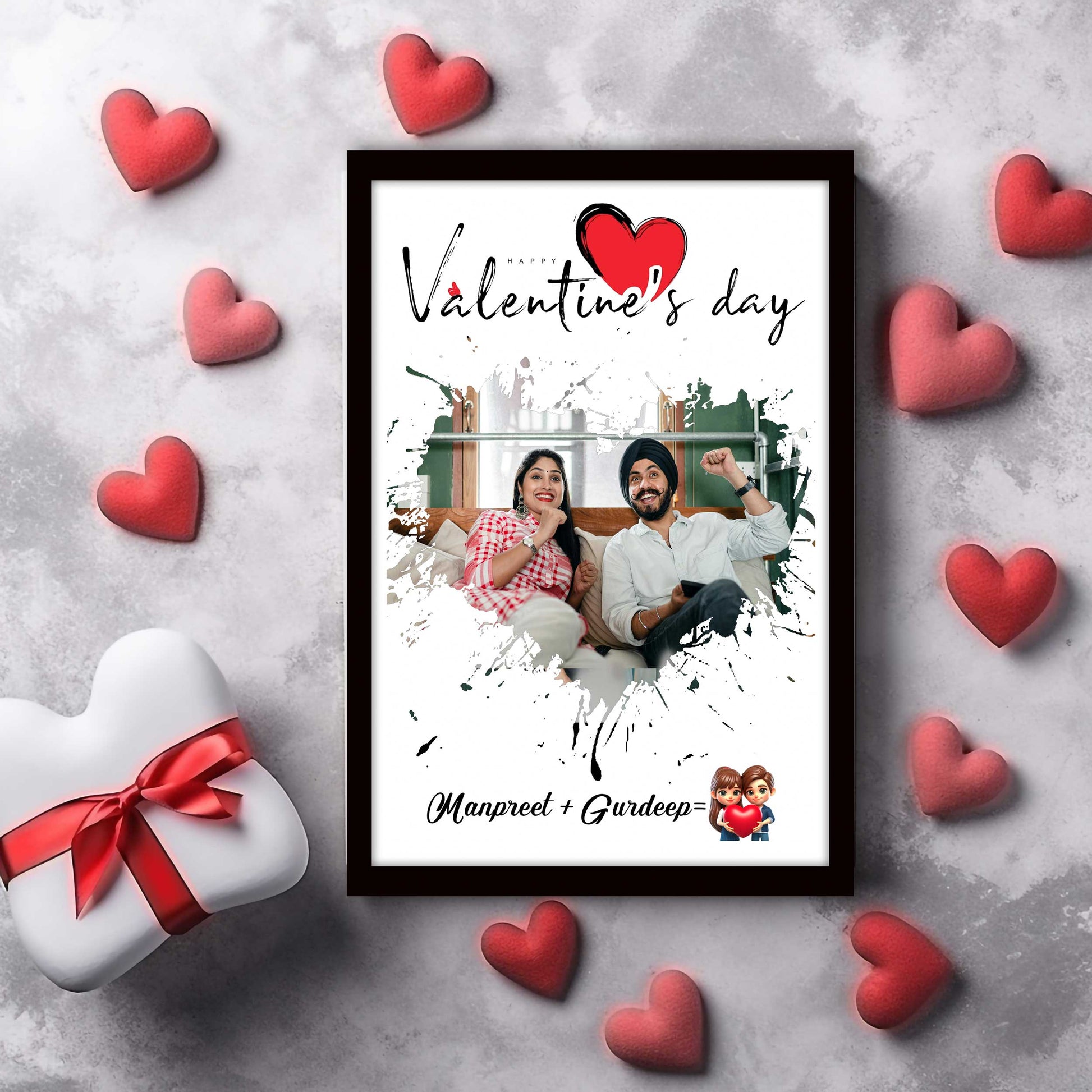 Valentine Special -Personalized Photo Frame For Loved One-8x12"