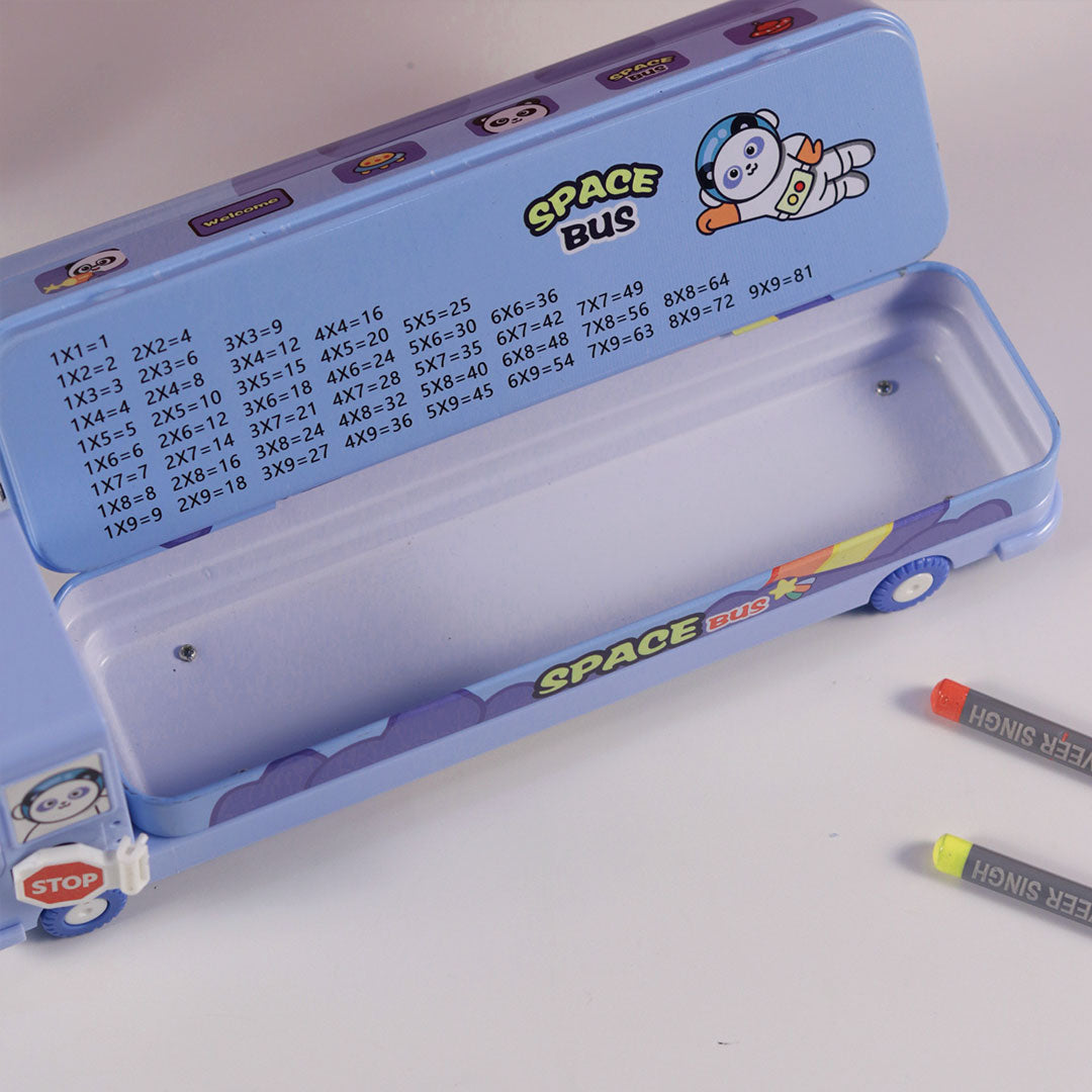 Personalized Space Bus Pencil Box