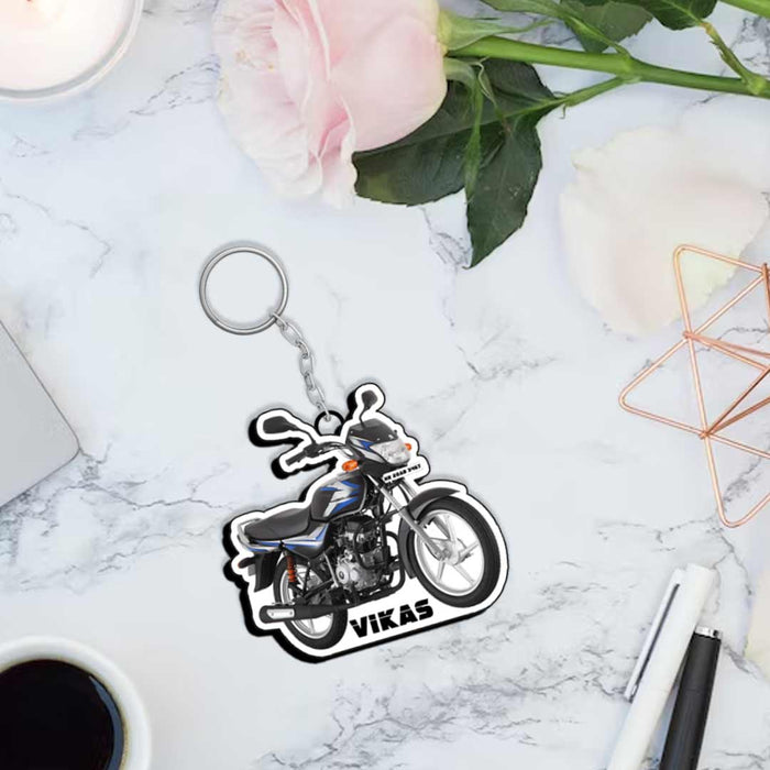 Bike Keychain With Name