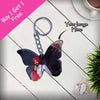 Personlized Butterfly Photo Wooden Keychain