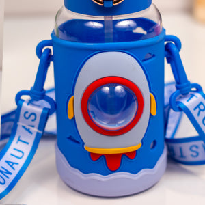 Rocket-Themed Kids Water Bottle