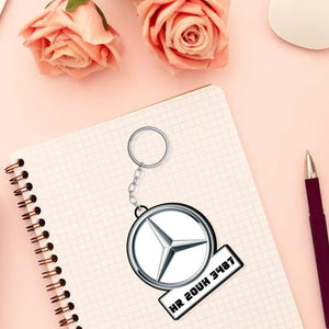 Vehicle Logo Keychain With Name And Number | Love Craft Gifts