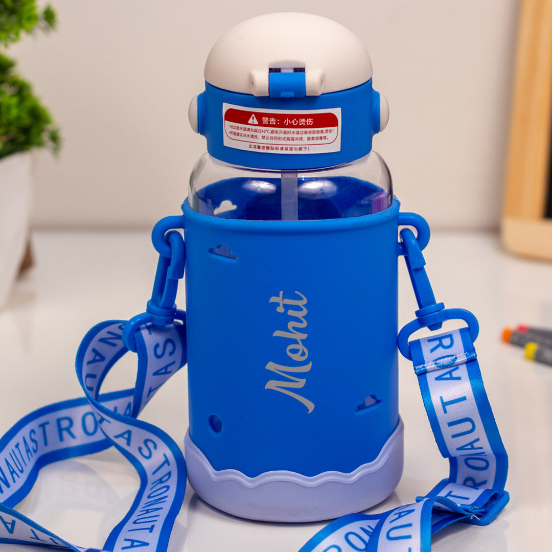 Rocket-Themed Kids Water Bottle