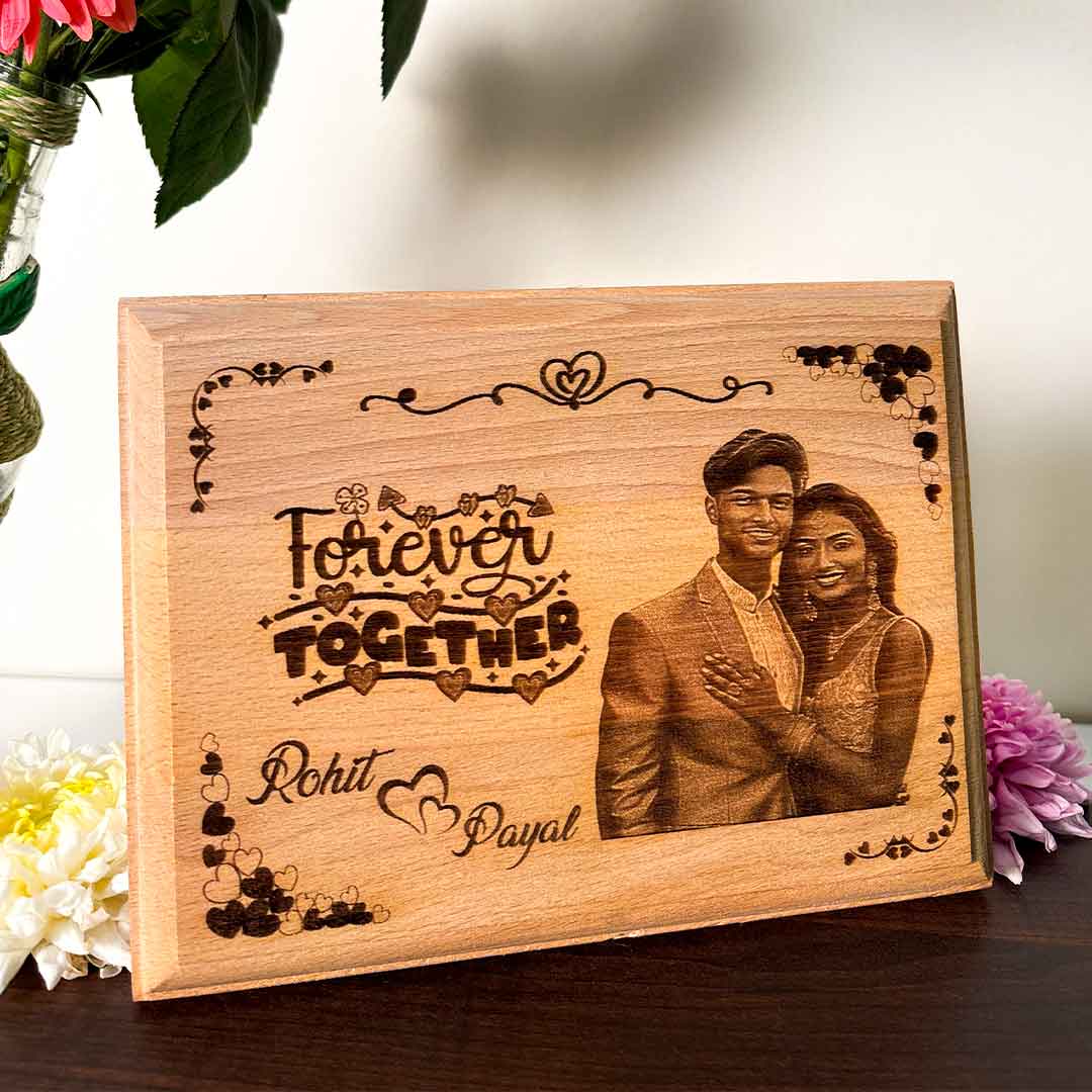 Valentine's Wooden Engraving Wooden Frame