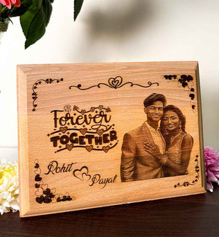 Valentine's Wooden Engraving Wooden Frame