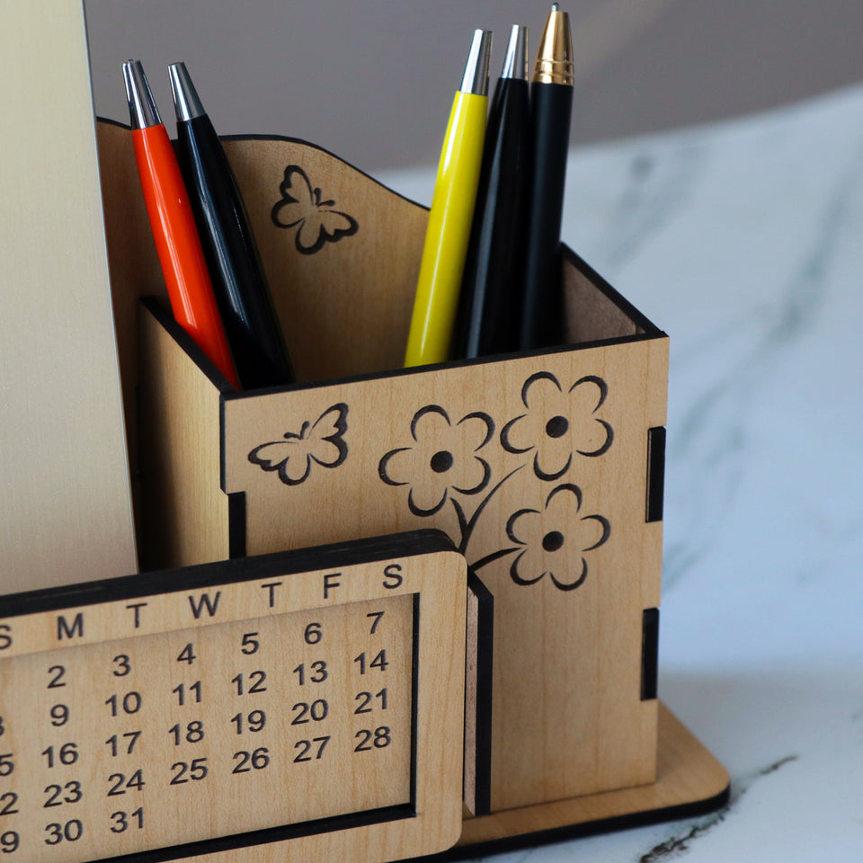 Mobile Stand and Pen Stand With Calendar | Love Craft Gifts