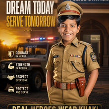 Personalized Future Police Officer Digital Portrait for Kids | Custom Police Officer Artwork
