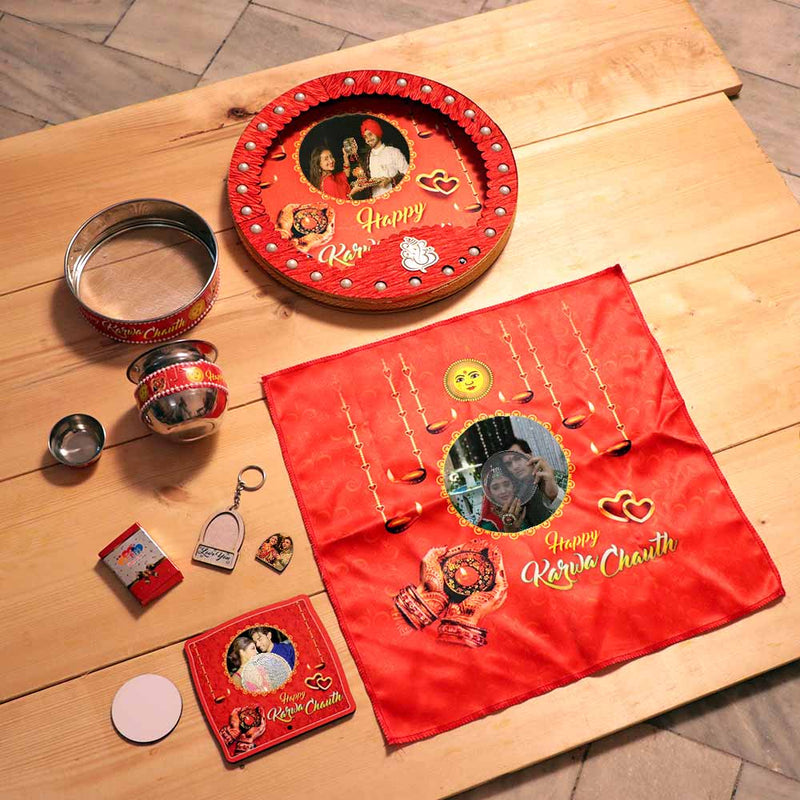 Traditional Karwa Chauth Pooja Thali Set | Love Craft Gifts