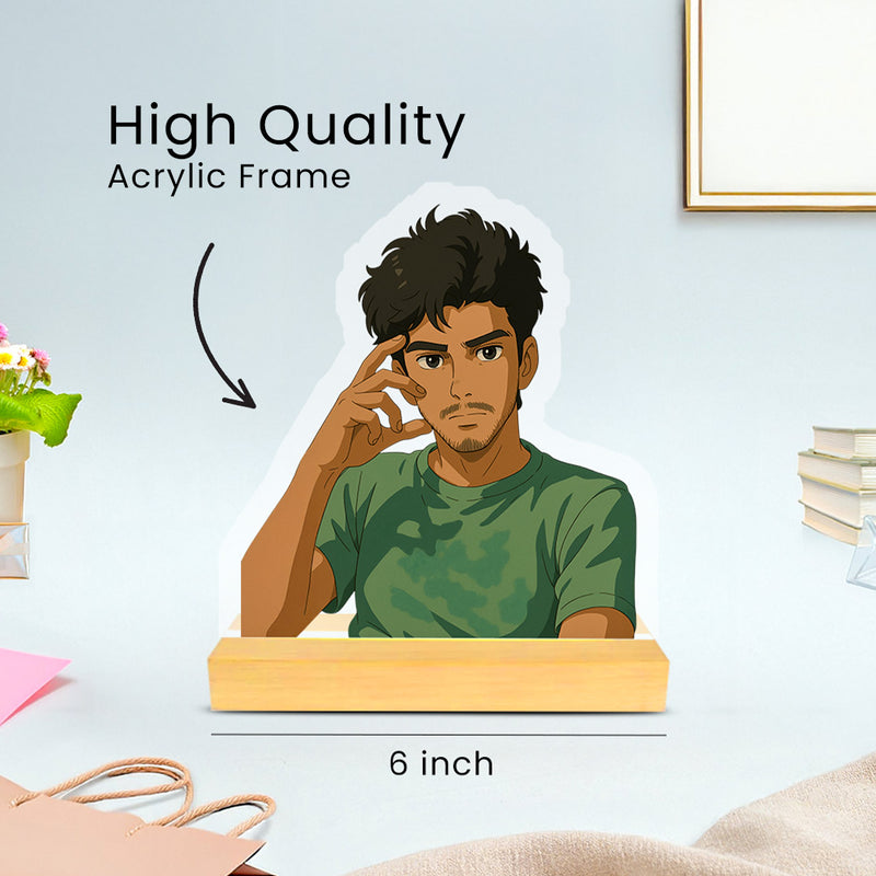 Custom Ghibli-Inspired Acrylic Table Stand – Personalized Anime Art Gift
