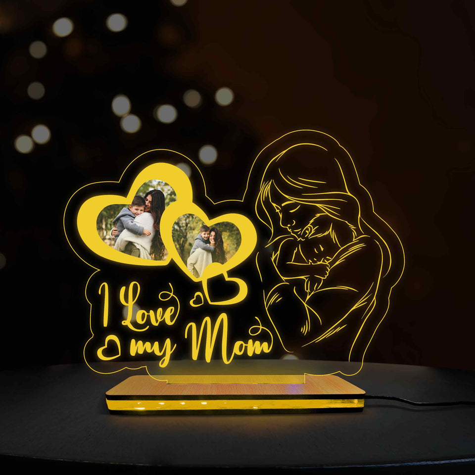 3D Acrylic Multi-Led Table Lamp For Mother's Day