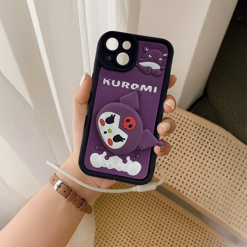 Personalized Cartoon Phone Case with Pop Holder