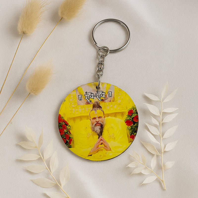 Spiritual Keychain with Premanand Maharaj Ji Photo