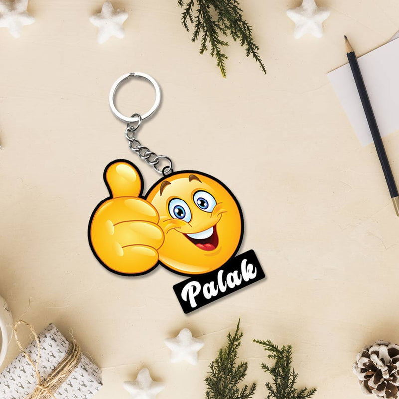 Emoji Keychain With Name: Emoji Keyring | Love Craft Gifts