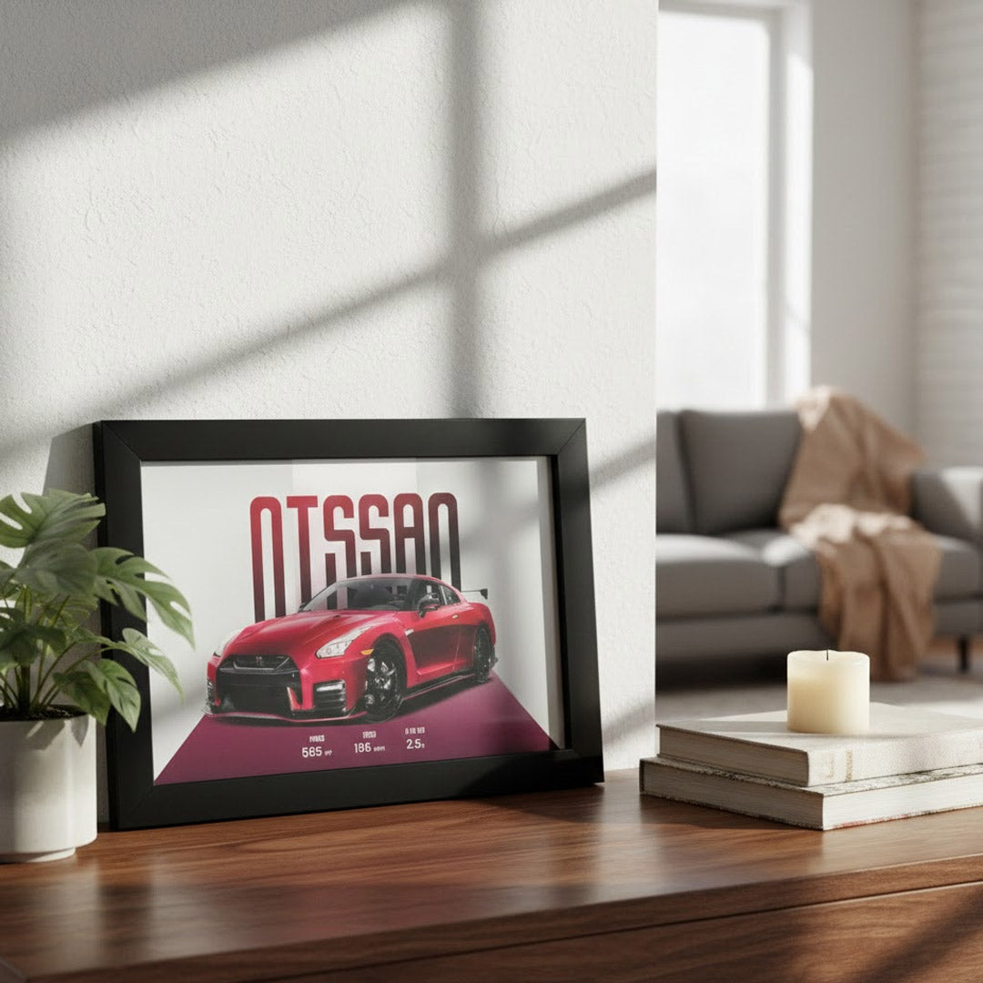Nissan GT-R Car Art Frame – 8×12”