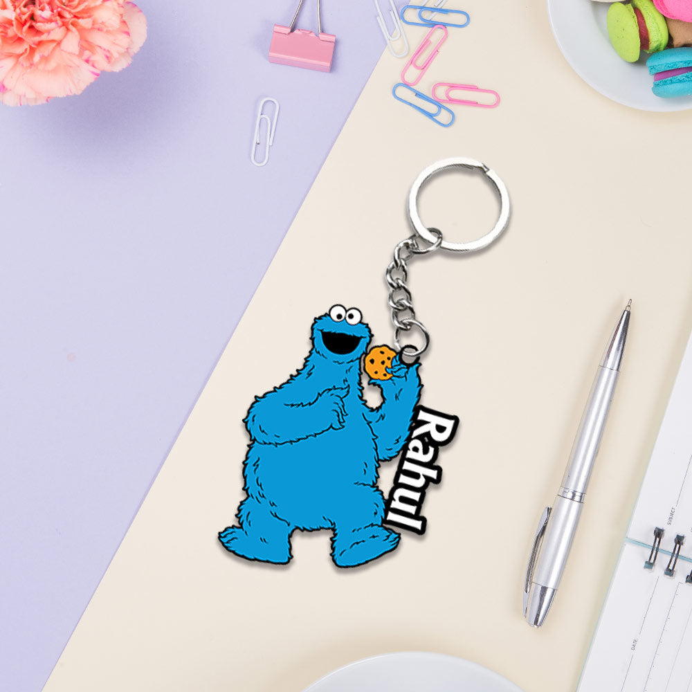 Cartoon Keychain With Name: Cartoon Keyring | Love Craft Gifts