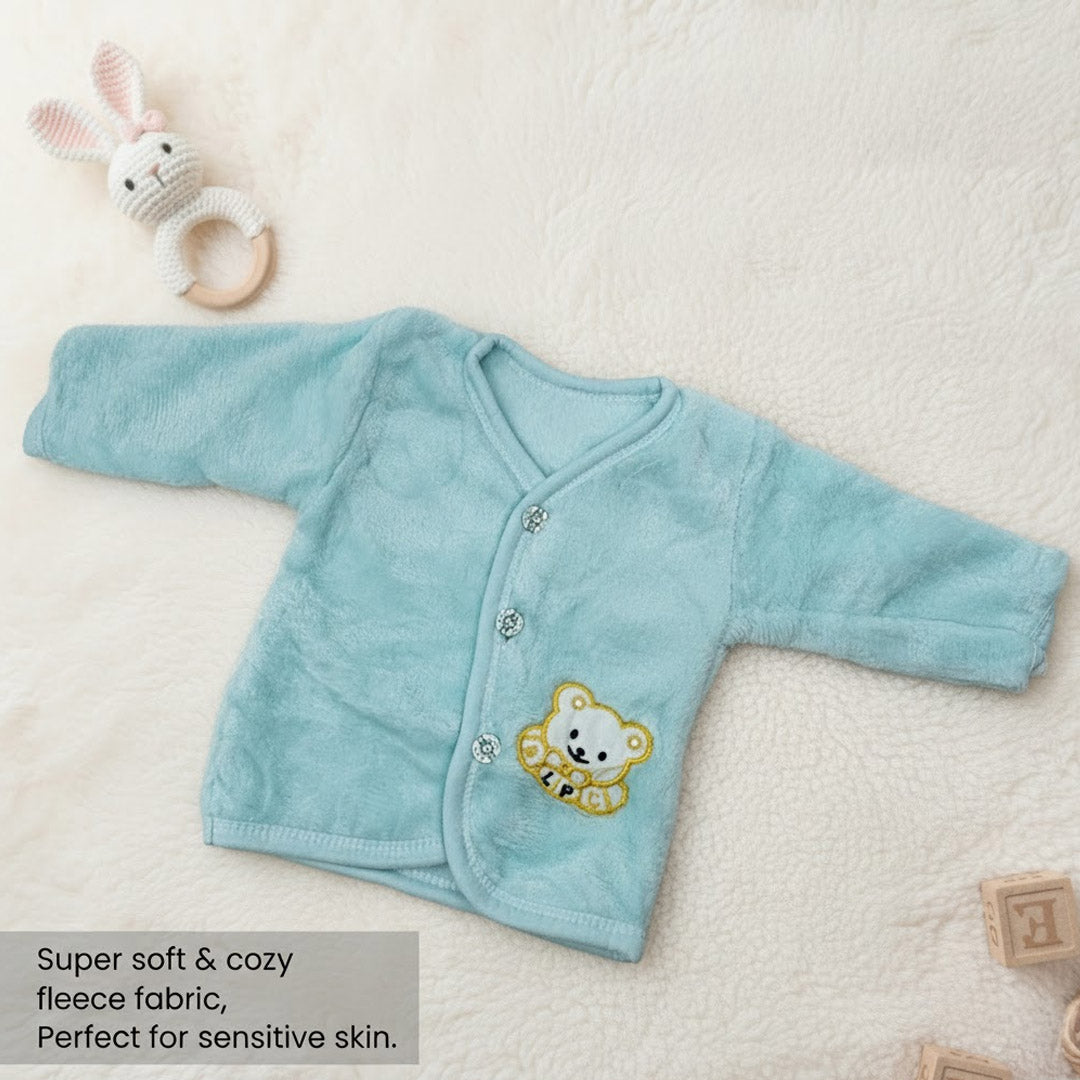 Baby Winter Fleece Blue Clothing Set – 4 Pc