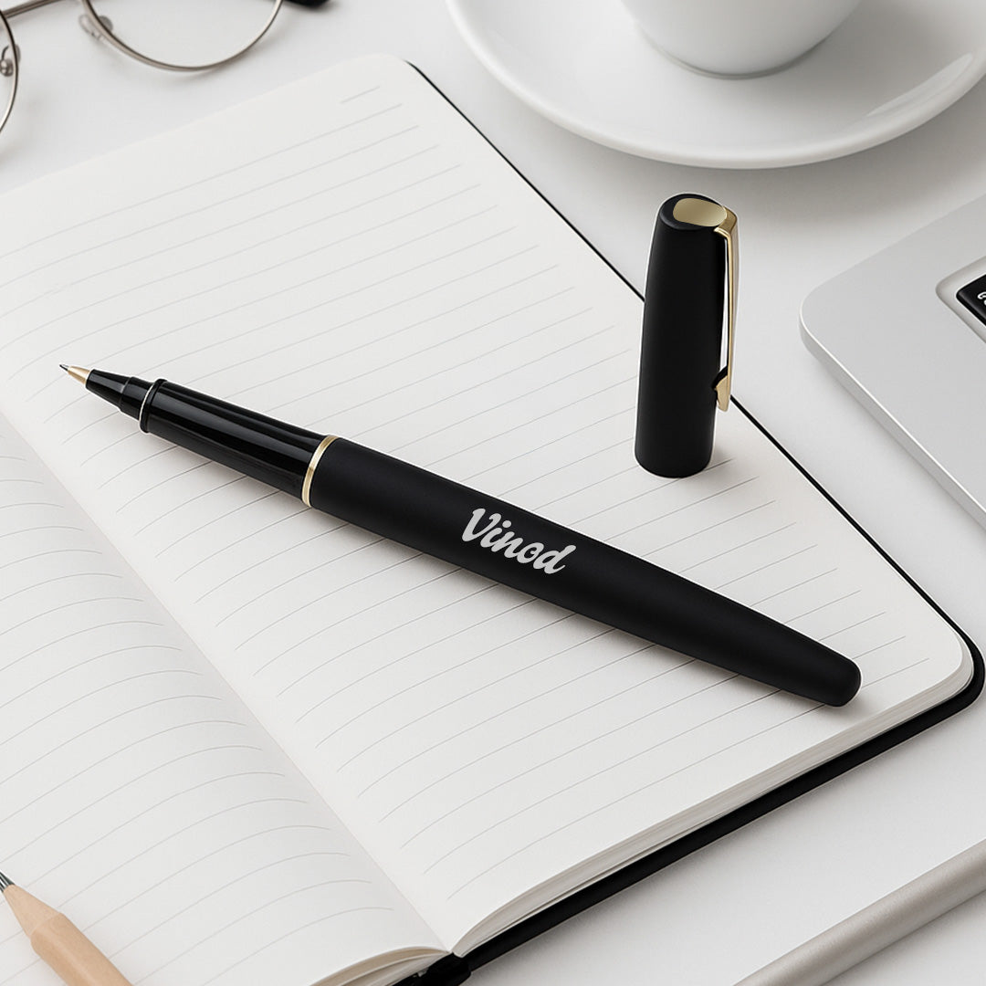 Parker Frontier Matte Black Roller Ball Pen