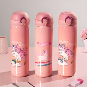 Personalized Pink Water Bottles for Kids -350 ML