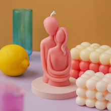 Romantic Couple Hug Candle Sculpture