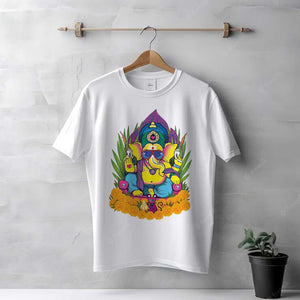 Men's White Cool Ganesha T-Shirt | Love Craft Gifts