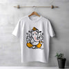 Men's White Lord Ganesha T-Shirt | Love Craft Gifts