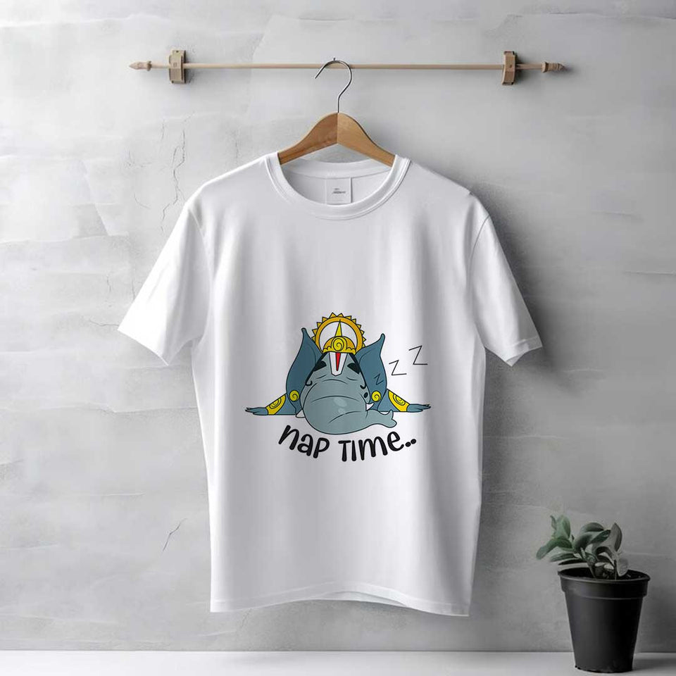 Men's White Nap Time T-Shirt | Love Craft Gifts