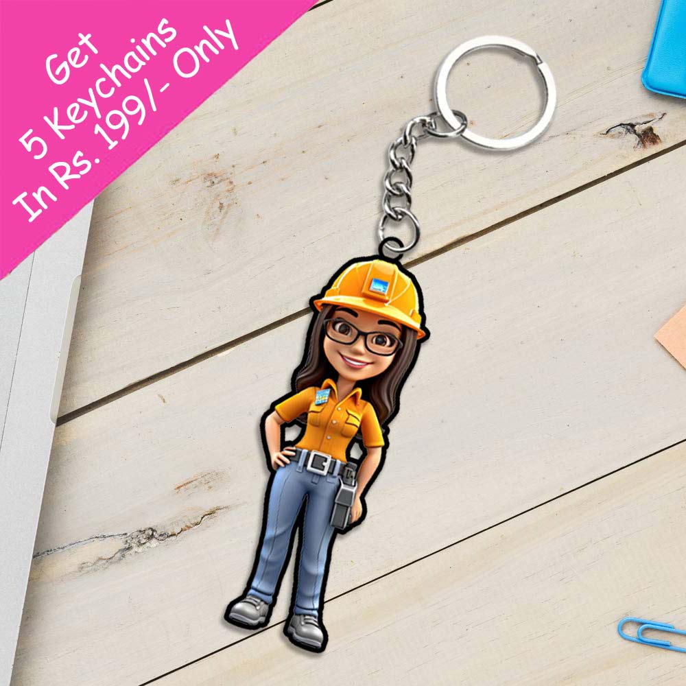 Engineer Keychain For Women - love craft gift