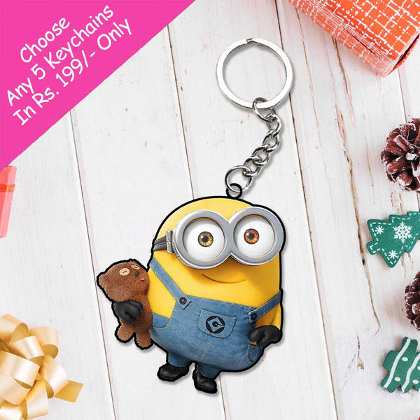 Minion keychain with on sale name