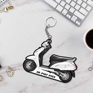 Scooty Keychain With Name | Love Craft Gifts