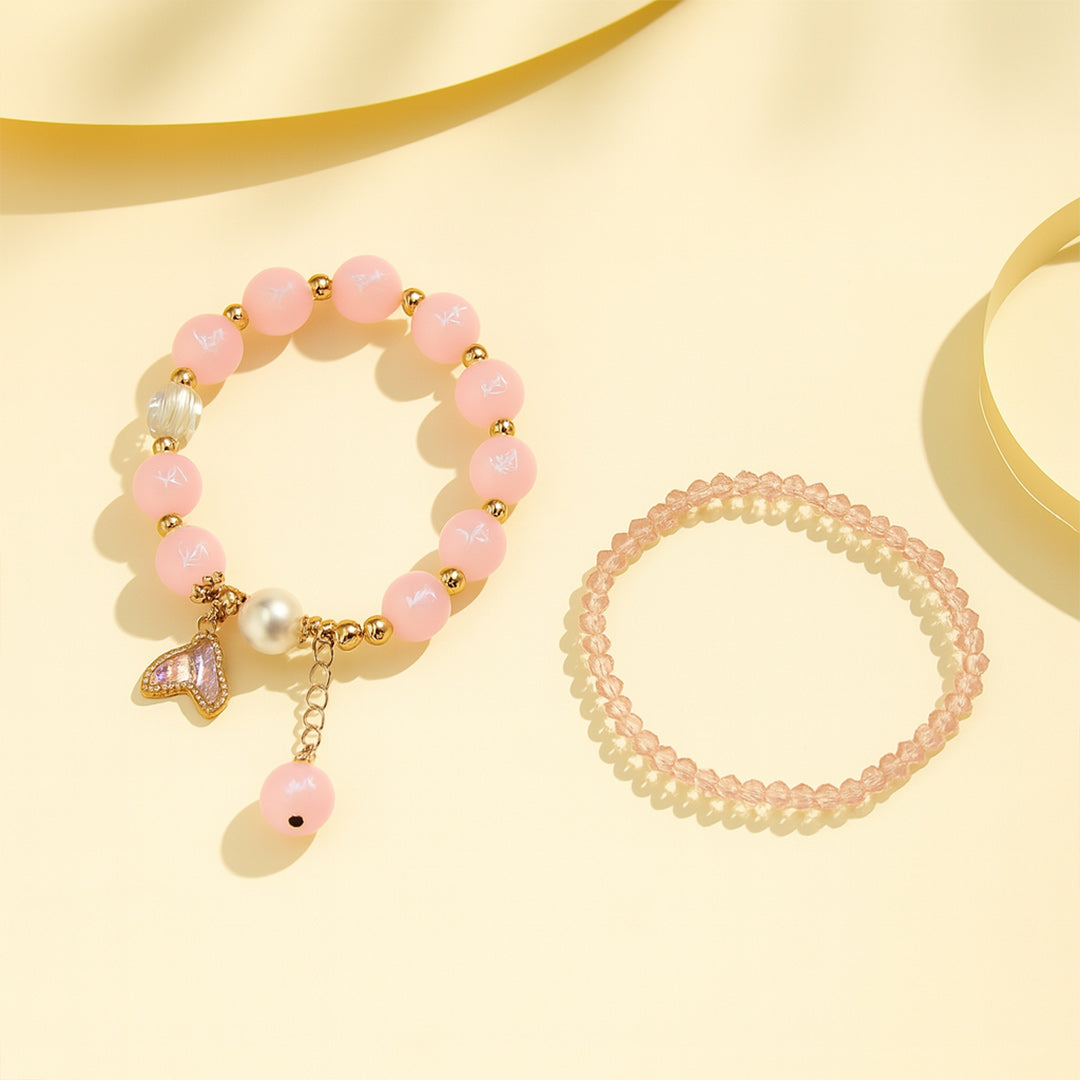 Pinkish Bead Bracelet Gift Box