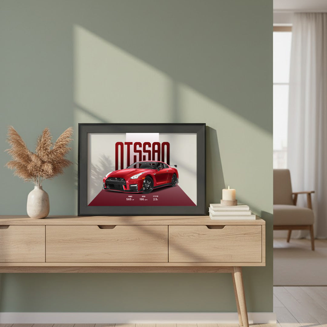 Nissan GT-R Car Art Frame – 8×12”