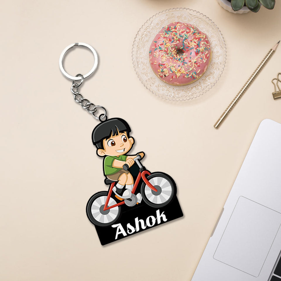 Cycle Keychain With Name: Cycle Keyrings | Love Craft Gifts