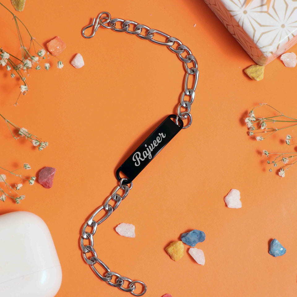 Personalized Name Bracelet For Women - Black