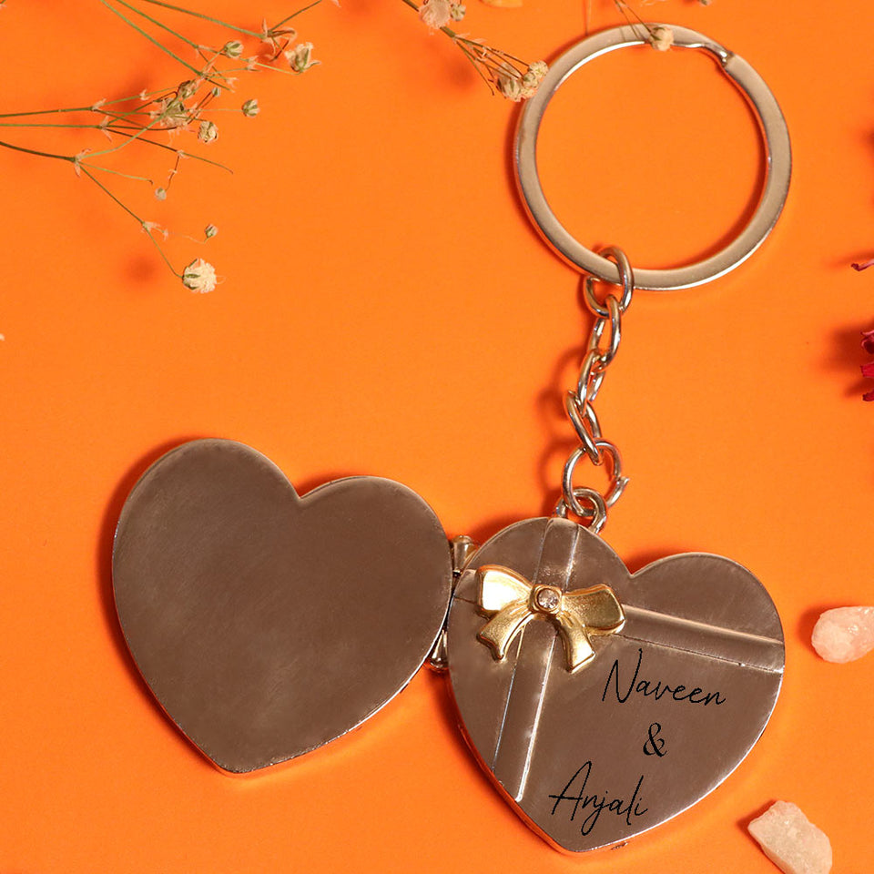 Personalized Heart Stainless Steel Keychain