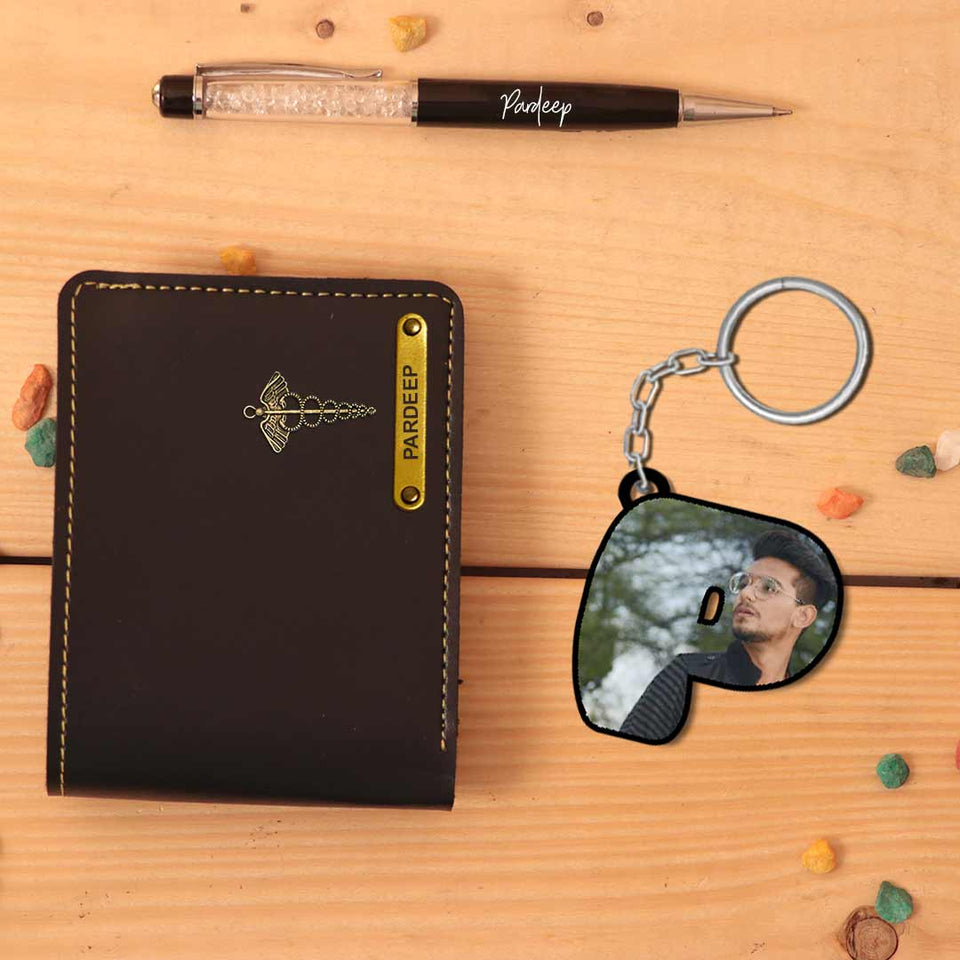 Men's Wallet with Keychain and Pen | Love Craft Gifts