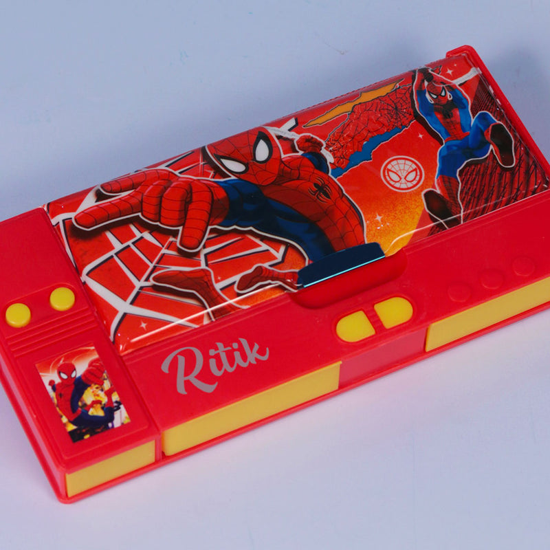 Personalized Spiderman Pencil Box(Set 1, Red)