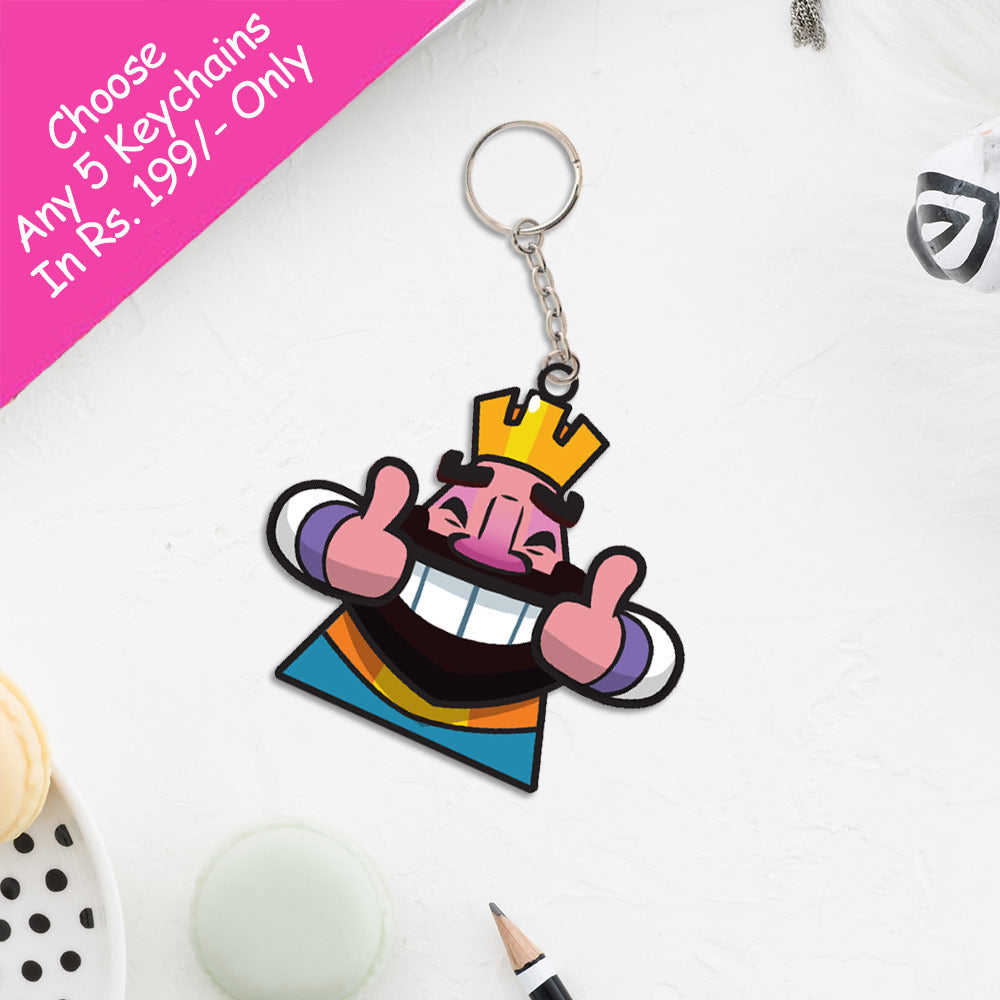 Clash Royale Emotes Keychain - love craft gift