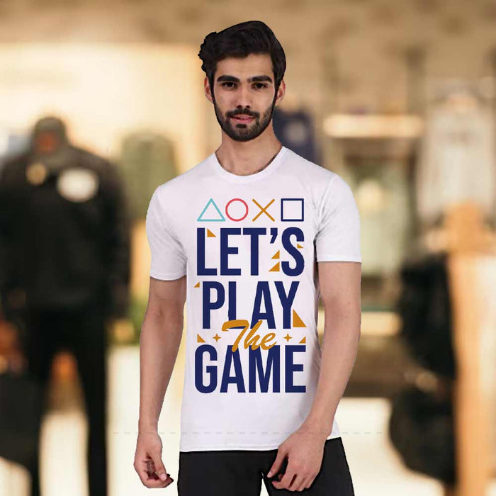 Men's White Let's Play The Game T-Shirt | Love Craft Gifts