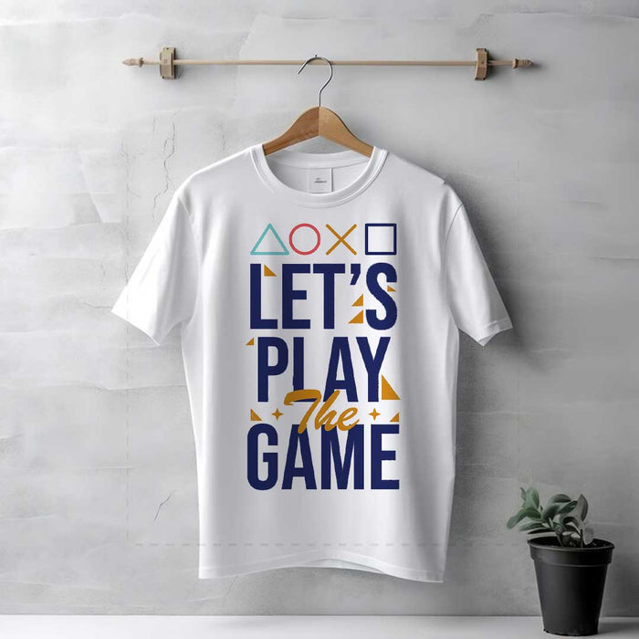 Men's White Let's Play The Game T-Shirt | Love Craft Gifts