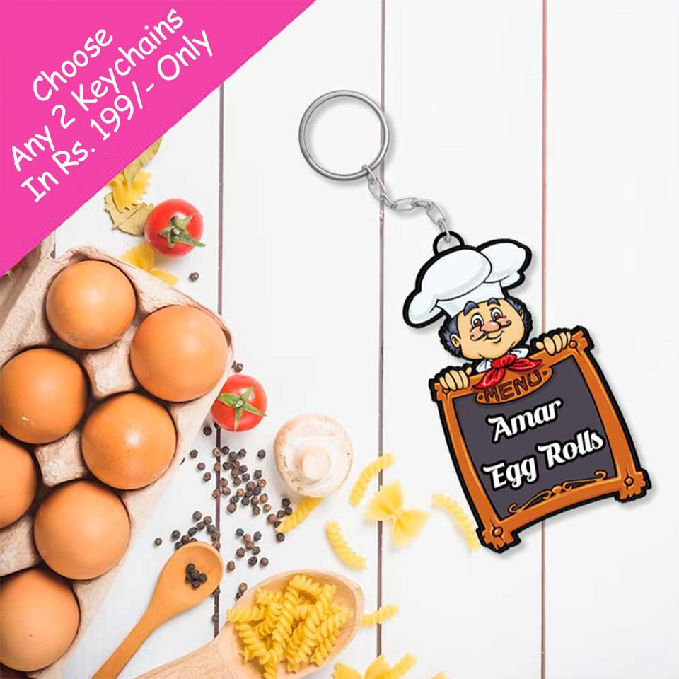 Chef Keychain With Name | Love Craft Gifts